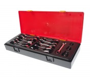 Набор ключей комбинированных 8-19мм укороченных трещоточных 14 предметов в кейсе JTC