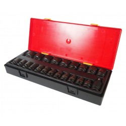 Набор головок торцевых 1/2 6-ти гранных 08-32мм ударных 22 предмета в кейсе JTC