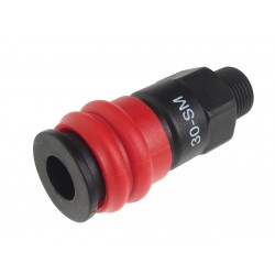 Переходник для компрессора 3/8 быстросъемный композитный с клапаном наружная резьба JTC