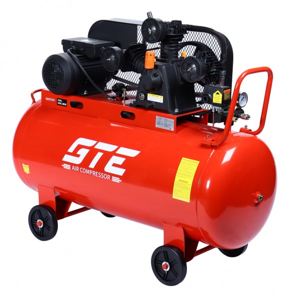 Компрессор пневматический 220В 3.0кВт 8атм. 400л/мин. ресивер-200л поршневой ременной GTE GTE-MR4200400B