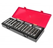 Набор головок торцевых 1/2 12-ти гранных 10-32мм глубоких 17 предметов в кейсе JTC