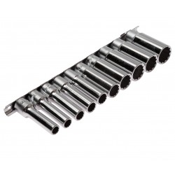 Набор головок торцевых 1/2 12-ти гранных 10-24мм глубоких L=76мм 10 предметов JTC