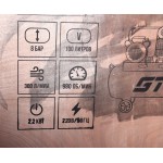 Компрессор пневматический 220В 2.2кВт 8атм. 300л/мин. ресивер-100л поршневой ременной GTE GTE-MR4100300B