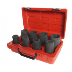 Набор головок торцевых 3/4 для колесных гаек и футурок грузовых автомобилей 8 предметов в кейсе JTC