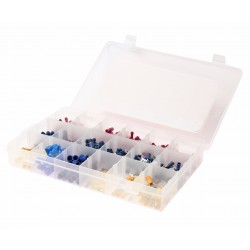 Набор клемм автомобильных изолированных 18 типоразмеров 530шт. в боксе JTC
