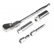 Набор головок торцевых магнитных для свечей зажигания с фиксатором (трещотка,удлинитель,головка) JTC