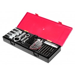 Набор инструментов для демонтажа крепежных элементов с поврежденной резьбой 26 предметов в кейсе JTC