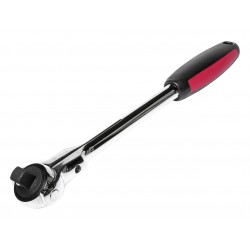 Ключ трещотка 1/2 72 зуба 305мм шарнирный с резиновой рукояткой JTC