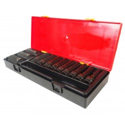 Набор головок торцевых 1/2 12-ти гранных 10-32мм глубоких ударных 12 предметов в кейсе JTC