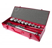 Набор головок торцевых 3/4 6-ти гранных 22-50мм 15 предметов в металлическом кейсе JTC
