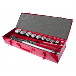 Набор головок торцевых 3/4 6-ти гранных 22-50мм 15 предметов в металлическом кейсе JTC