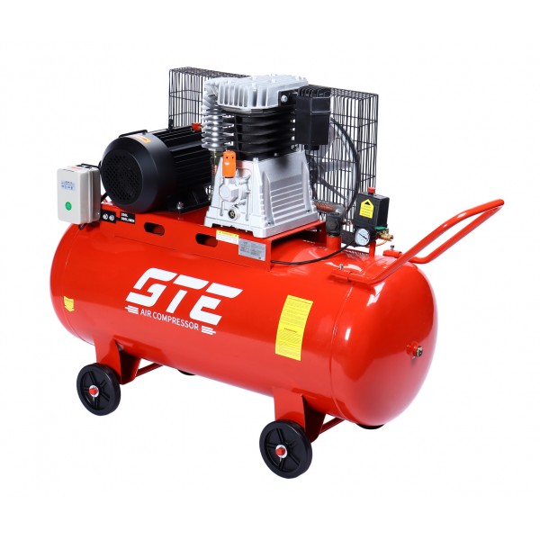 Компрессор пневматический 380В 4.0кВт 8атм. 500л/мин. ресивер-200л поршн. ремен. одноступенчатый GTE GTE-MR200A500A