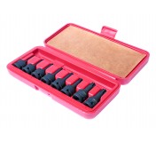 Набор головок торцевых 1/2 TORX (Т25-Т60) ударных L=60мм 8 предметов в кейсе JTC