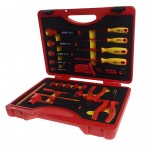 Набор инструментов 22 предмета слесарно-монтажный 3/8 10-24мм изолированных в кейсе JTC JTC-I017