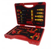 Набор инструментов 22 предмета слесарно-монтажный 3/8 10-24мм изолированных в кейсе JTC