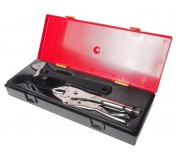 Набор инструментов 3 предмета 10 (ключ разводной,клещи переставные,клещи с фиксатором) в кейсе JTC