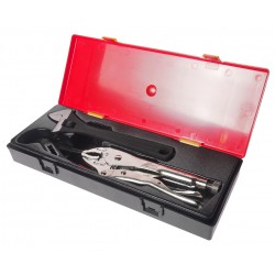 Набор инструментов 3 предмета 10 (ключ разводной,клещи переставные,клещи с фиксатором) в кейсе JTC