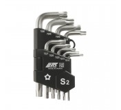 Набор ключей TORX ТS10-ТS50 пятилучевых Г-образных с отверстием 9 предметов JTC