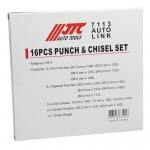 Набор зубил и выколоток 16 предметов в кейсе JTC JTC-7113