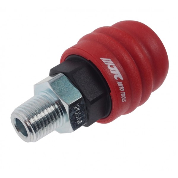 Переходник для компрессора M1/4 быстросъемный наружная резьба композитный двухрежимный JTC JTC-C20SMA