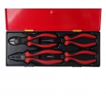 Набор инструментов губцевых 4 предмета (тонкогубцы, пассатижи, бокорезы) в кейсе JTC JTC-K5045