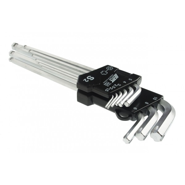 Набор ключей шестигранных удлиненных с шаром для поврежденного крепежа 9 предметов JTC JTC-7819