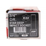 Головка торцевая 3/4 TORX E22 глубокая L=110мм JTC JTC-641222