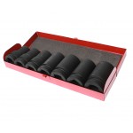 Набор головок торцевых 1 6-ти гранных 24-38мм ударных глубоких 7 предметов в кейсе JTC JTC-J807L