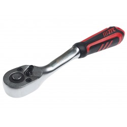 Ключ трещотка 1/4 72 зуба 147мм изогнутый JTC