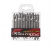 Набор бит 1/4 PHILIPS PH2 двусторонних удлиненных 10 предметов в боксе JTC