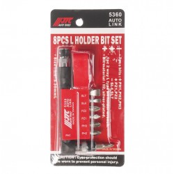 Набор бит 1/4 PHILIPS POZIDRIV с Г-образным держателем 8 предметов JTC