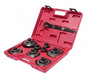 Съемник фильтров масляных 9 предметов чашка в кейсе JTC