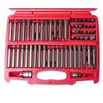Набор бит 1/2 3/8 HEX, TORX, SPLINE, RIBE 6-ти гранных 2 держателя 58 предметов в кейсе JTC JTC-3509