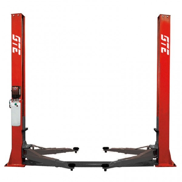 Подъемник электрогидравлический 4т 110-1900мм 2-х стоечный 380В ниж.синхрон. (руч. спуск) GTE GTE-H100