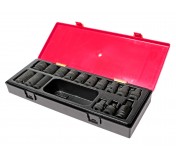Набор головок торцевых 1/2 6-ти гранных 10-24мм ударных 16 предметов в кейсе JTC