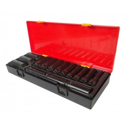 Набор головок торцевых 1/2 6-ти гранных 10-32мм ударных глубоких 15 предметов в кейсе JTC