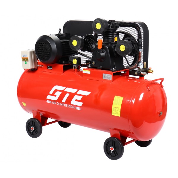 Компрессор пневматический 380В 7.5кВт 10атм. 1000л/мин. ресивер-300л поршневой ременной GTE GTE-MR43001000A