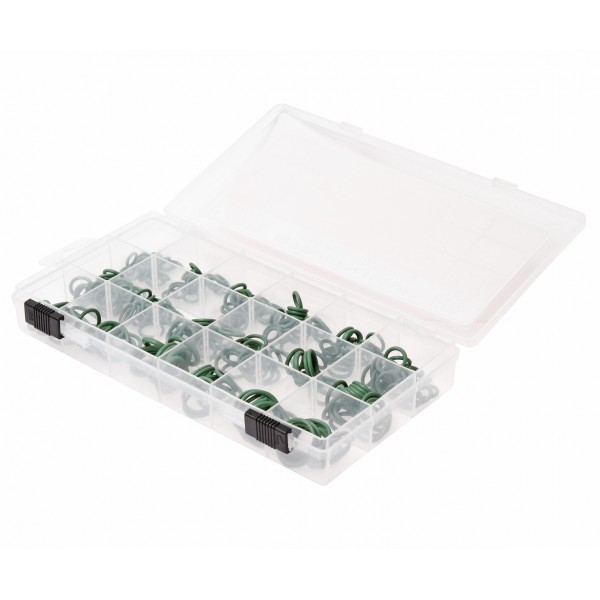 Набор колец уплотнительных для систем кондиционирования с R-12/R-134 270шт с хладагентами бокс JTC JTC-2020A