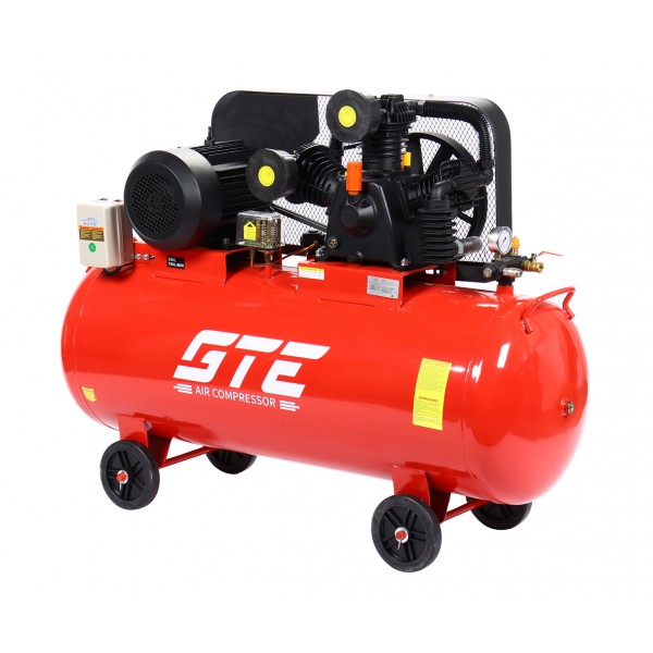 Компрессор пневматический 380В 7.5кВт 16атм 700л/мин. ресивер-300л поршневой ременный GTE GTE-MR4300700A