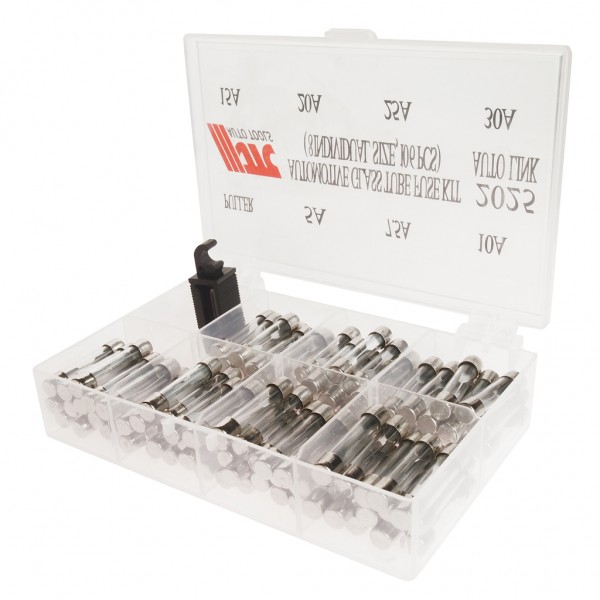 Предохранитель 5-30А стеклянных трубчатых 106шт. в боксе JTC JTC-2025