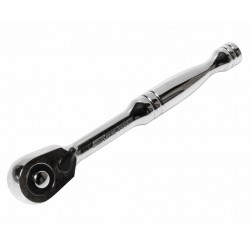 Ключ трещотка 1/4 72 зуба 130мм d=20мм с мини-головкой, металлическая рукоятка JTC