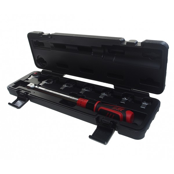 Ключ динамометрический 20-110Нм 9-12мм с рожковыми насадками 10-19мм 8 предметов JTC JTC-6833K