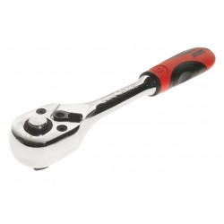 Ключ трещотка 3/8 72 зуба 200мм резиновая рукоятка JTC