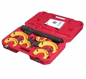 Набор инструментов для стяжки пружин с пневмоприводом (3 пары захватов, ход 317мм) в кейсе JTC