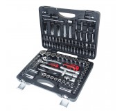 Набор головок торцевых,бит и бит-головок 1/4,1/2 12-гранных 110 предметов в кейсе JTC
