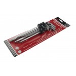 Набор ключей шестигранных удлиненных с шаром для поврежденного крепежа 9 предметов JTC JTC-7819