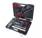 Набор инструментов 90 предметов слесарно-монтажный 1/4,1/2 6-ти гранных в кейсе JTC