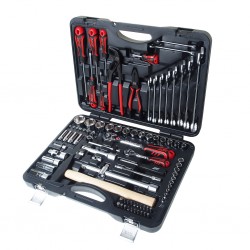 Набор инструментов 90 предметов слесарно-монтажный 1/4,1/2 6-ти гранных в кейсе JTC