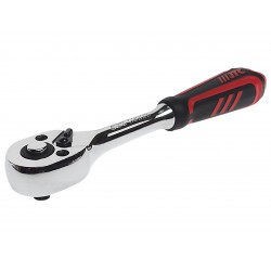 Ключ трещотка 1/4 72 зуба 150мм с резиновой рукояткой JTC