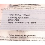 Ремкомплект для установки GTE-M1160 (02) трубка для чистящей жидкости GTE GTE-M1160-2